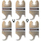 XXGO 6 Pcs Multi Tool Saw Blades - Oscillating Knife Blade for Cutting Roofing Asphalt Shingles PVC Floor Carpet, Fits