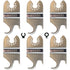 XXGO 6 Pcs Multi Tool Saw Blades - Oscillating Knife Blade for Cutting Roofing Asphalt Shingles PVC Floor Carpet, Fits