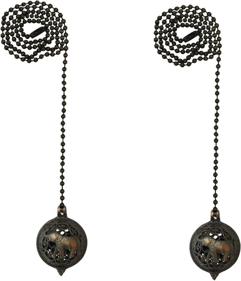 Royal Designs, Inc. FP-1029-ORB-2 Adjustable Ceiling Fan Pull Chain Extension with Baby