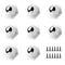 8 Pack Self Adhesive Caster Wheels, 360° Rotation Mini Wheels for Small Appliances, Stainless Steel Rollers