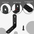 LOSYHU 20 2.5''x 2.5'' 80 3MM PCS Black Corner Brace Heavy Duty L Bracket Corner Braces with pcs Screws, Thic Kness