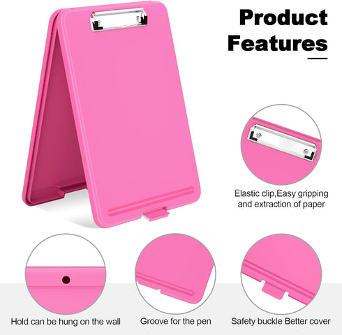 Hongri Clipboard with Storage, Heavy Duty Foldable Nursing Clipboards, Office Supplies, Coaches Clipboards for Work