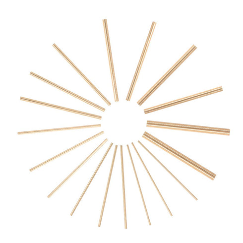 Swpeet 18Pcs Assorted Brass Solid Round Rod Lathe Bar Stock Kit - Diameter 2mm-8mm Length 100mm - Perfect for Various