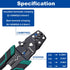 Tnisesm Wire Crimping Tool 26-10 AWG, Crimping Pliers with Stripper Cutter for Open Barrel Terminals