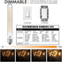 XININSUN 4 Pack T10 LED Bulbs, Long Tubular E26 Dimmable Bulb, 75 Watt Equivalent 2700K Warm White Vintage