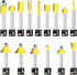 BoooRen Tool 15Pieces Set 1/4 Inch Boren Router Bits Shank Woodwork Toolsfor Doors for Beginners Woodwork