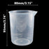 250ml-300ml Plastic Graduated Beaker (3 Pack), Transparent PP Measuring Cup Mixing Cup for Kitchen Lab