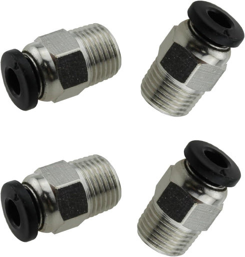10PCS Pneumatic Fitting Push in Fitting Pneumatic Connector Black PC4-M10 Pneumatic Threaded Straight Through Quick Release Fitting for 3D Printer Through Hole by SQXBK