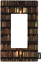 Pznen Decorative Library Bookshelf 1-Gang Single Rocker Wall Plate, Wooden Shelf Books Light