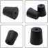 PENCK 6pcs Black Rubber Stopper with Hole, 18mm to 24mm Tapered Plug for Test Tubes, Lab Home Use