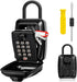 Sturdy Waterproof Key Lock Box for Outside, Large Capacity 12-Digit Combination Security Lockbox for Home, Garage,