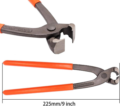 9 inch Ear Clamp Pliers Tool Carbon Steel Single Ear Clamp Pincer Pinch Clamp Pliers Ear Hose Clamps Tool Clamp Crimping Tool Nail Puller Remove Clamp Crimp Pliers(Upgrade) by Qovydx