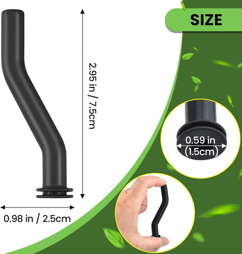 4 Pcs 596163 Rubber Vacuum Hose, 3 Inch Vacuum Hoses Replaces 593998 797408 for Briggs and Stratton Small Gasoline Engines and Lawn Mower Tractor (Black)