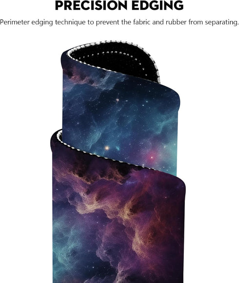 Galactic Nebula Starscape Mouse Pad - Explore The Universe from Your Desk, Stitched Edges Non-Slip Rubber Base Mouse Pads for Computers Laptop by Eiszuso