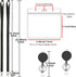 YOUOWO Black Lanyard with Horizontal ID Badge Holder 4x3 and Retractable Badge Reel, 2 Pack