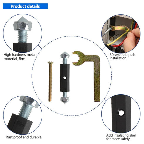 RUIAN 118 Type Switch Socket Cassette Repair, 10Pcs Electrical Box Screws Support Rod with Wrench