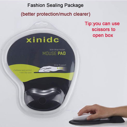 Ergonomic Computer Mouse Pad with Wrist Rest Support, Non-Slip PU Base for Pain Relief at Home Office