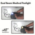 Dual Beam Penlight for Nurses, Students & Medical Doctors, USB LED Rechargeable with Pupil Gauge & 4 cm Measurements