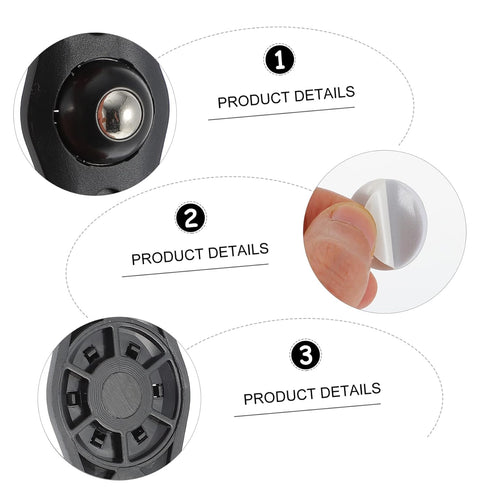 8pcs KICHOUSE Self-Adhesive Wheels for Storage Boxes and Trash Cans Easy to Install Silent Rolling Casters with Strong