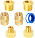 Brass Fitting 7pcs, 1/2" X 3/8" NPT Kit, Reducing Adapter, Hex Nipple, Reducing Hex Bushing
