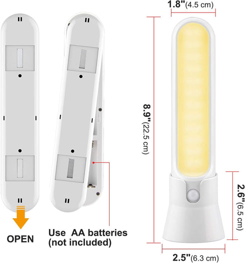 Counter Sensor,24 180Lumens BIGMONAT Battery Operated Lights Shelf Cabinet Light,Portable Tabletop Lamp Stick on
