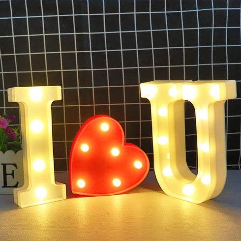 M Size LED Alphabet Light Up Sign for Home & Party Decor