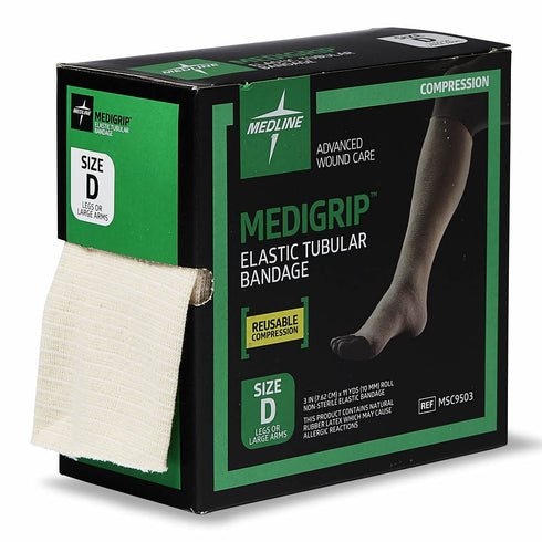 Medline Size D Elastic Tubular Bandages for Large Arms and Legs