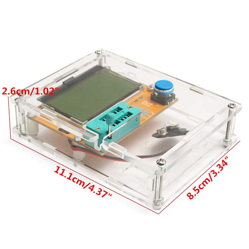 LCR-T4 Mega328 Graphical Transistor Tester Kit with Battery Buckle and Acrylic Case