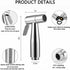 BlitzBite 304 Handheld Bidet Sprayer,Toilet or Wall Mounted leaking Hose, Multi-function Shower Stainless Steel