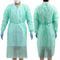 JMU 10 Pcs Disposable Isolation Gowns Green, Polypropylene Medical Gowns with Knitted