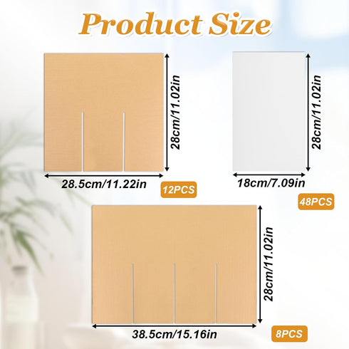 Zelphvt 4 Sets Packing Packing 48 16x12x12 Inch Moving Box Glasses Divider Kits Glass Kits for Moving Box, Cardboard