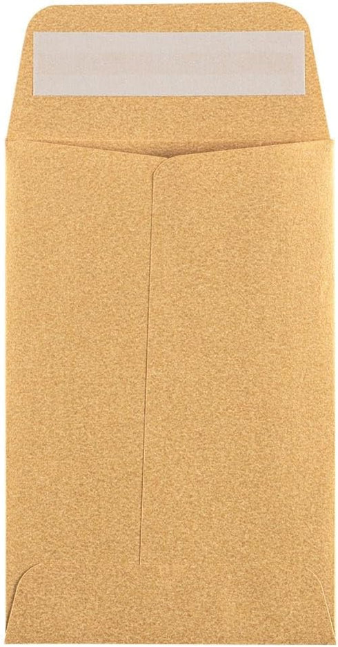 LUXPaper #4 Coin Envelopes | Peel & Press | 3'' x 4 1/2'' | Gold Metallic | 50 Qty