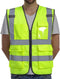 High Visibility Vest with Pockets and Zipper, ANSI Class 2 Reflective Construction Work Vest, Hi Vis Yellow M