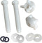 2 Pack Universal White Plastic Toilet Seat Screws Replacement Kit, Toilet Seat Hinges Bolts and Nuts for Top Mount Lid