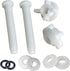 2 Pack Universal White Plastic Toilet Seat Screws Replacement Kit, Toilet Seat Hinges Bolts and Nuts for Top Mount Lid