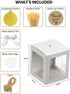 A & H Legacy Pack 12 4x4x4 Inch Packaging Candy Apple Boxes With Hole | of White Glossy Caramel Apple Supplies | Kit