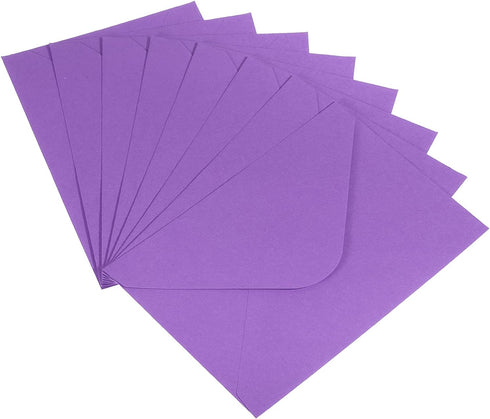 PATIKIL 50 Pack Mini Envelopes for Gift Cards & Business Cards, Purple, Ideal for Weddings and Greetings