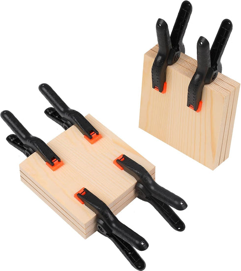 8 Pack Spring Clamps, 4.5inch Plastic Clips, Heavy Duty Small Backdrop Clips for Crafts, Photography Studios, Black