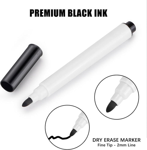 RETON 30 Pcs Dry Erase Markers, Mini Whiteboard Pens with Fine Tip for Classroom and Office