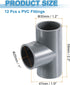 3/4" 12 3 Elbow Elbow uxcell PVC Tee, Pcs Way Connector Furniture Grade PVC Tee Pipe Fitting Adapter Corner Fitting