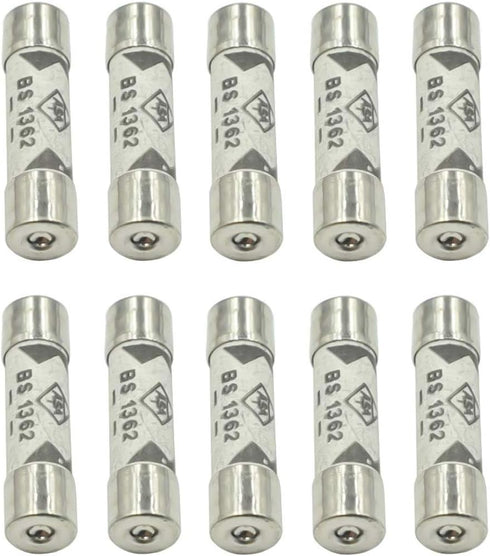 10Pcs 5A 250V Ceramic Fuse 6x25mm Fast Blow Tube for Power Strip, Experiment Circuit Appliance Repair