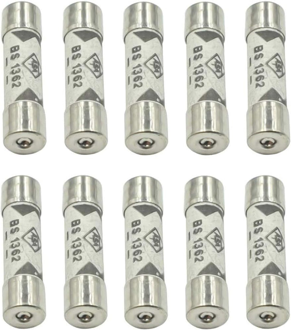 10Pcs 5A 250V Ceramic Fuse 6x25mm Fast Blow Tube for Power Strip, Experiment Circuit Appliance Repair