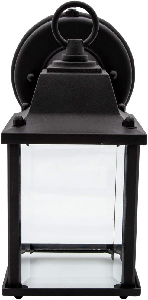 3000K 650 Maxxima LED Porch Lantern Outdoor Wall Light - Features Clear Glass, Warm White, Lumens, Dusk to Dawn