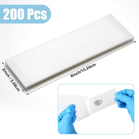 200 Marspark Pcs Fingerprint Lifting Pads Fingerprint Lifting Tape Finger Print Forensic Science Kit Clear for Forensic