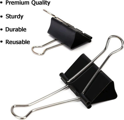 Extra Large Binder Clips 2.4 Inch, 36 Pack, Upgrade Giant Paper Clips for Office and Home Supplies, Black