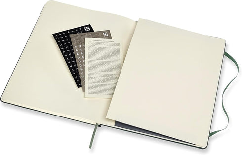 Moleskine PRO Notebook, Hard Cover, XL (7.5" x 9.5"), Professional Project Planning, Forest Green, 192 Pages