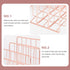 Magazine Holder for Desk - 3 Slots File Sorter Organizer, Rose Gold Desktop Accessories