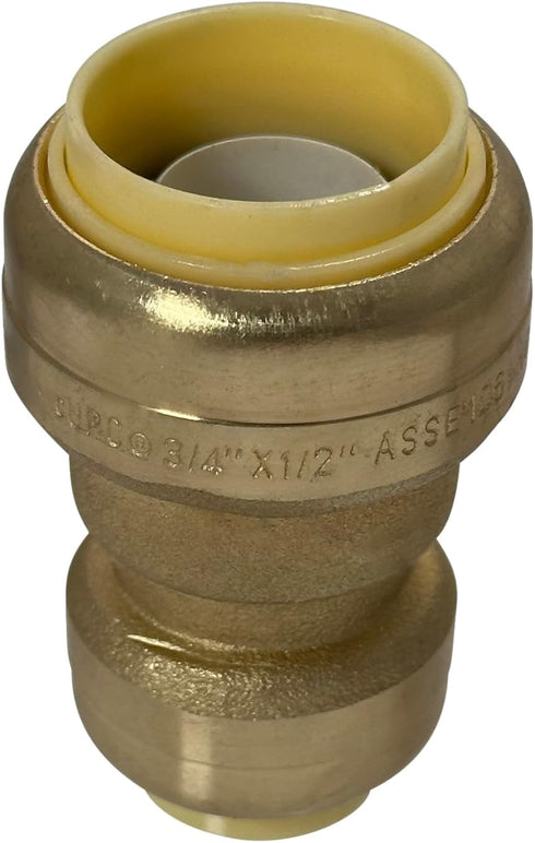 2 Pcs XFITTING Push Fit 3/4 Inch x 1/2 Inch Reducing Coupling