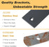 5x3.4 Inch, Pack 4 Alise Floating Shelf Brackets Heavy Duty L-Shaped Wall Brackets - Black Angle Corner Braces