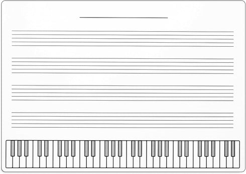 Portable A4 Size Dry Erase Music Staff White Board, 8.3"×11.7" for Music Practice